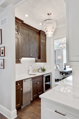 Stained Butlers Pantry Cabinets